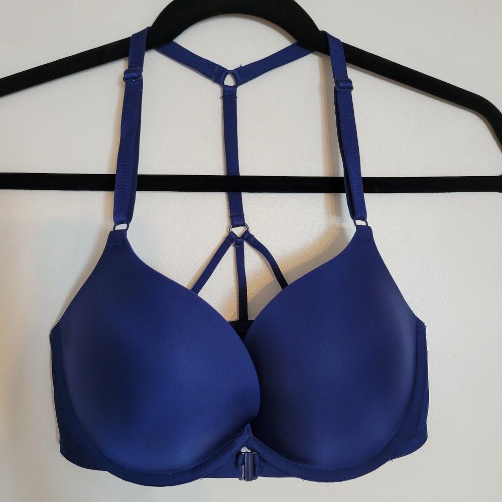 Victoria's Secret Navy T-Back Push-Up Bra 32DD